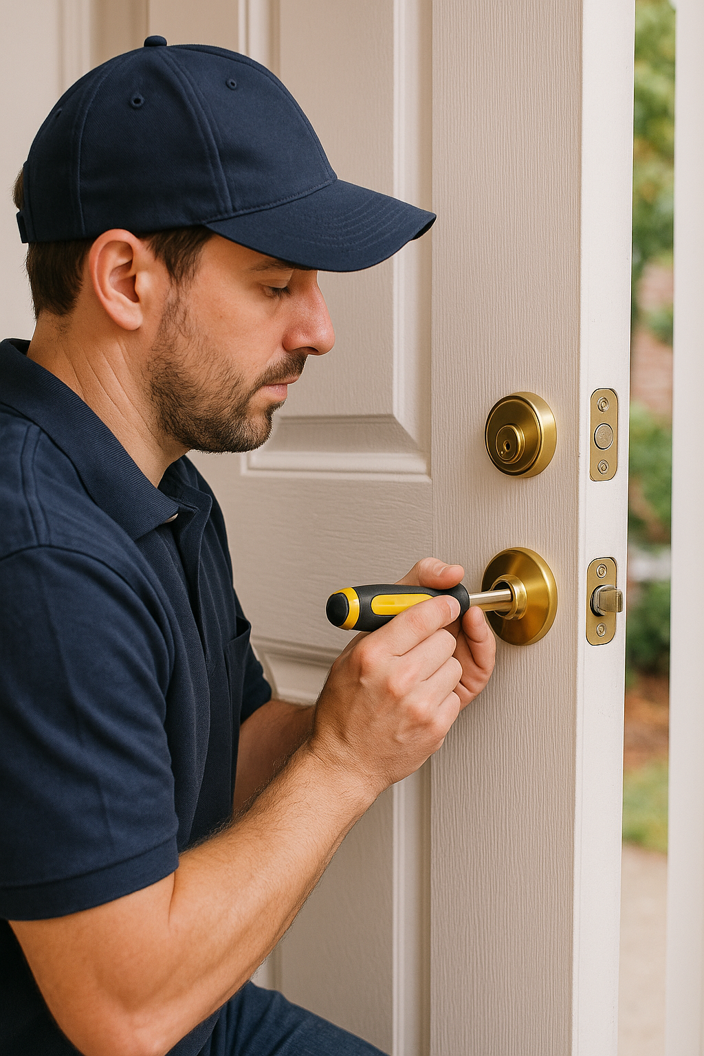 Locksmith Repairing a lock