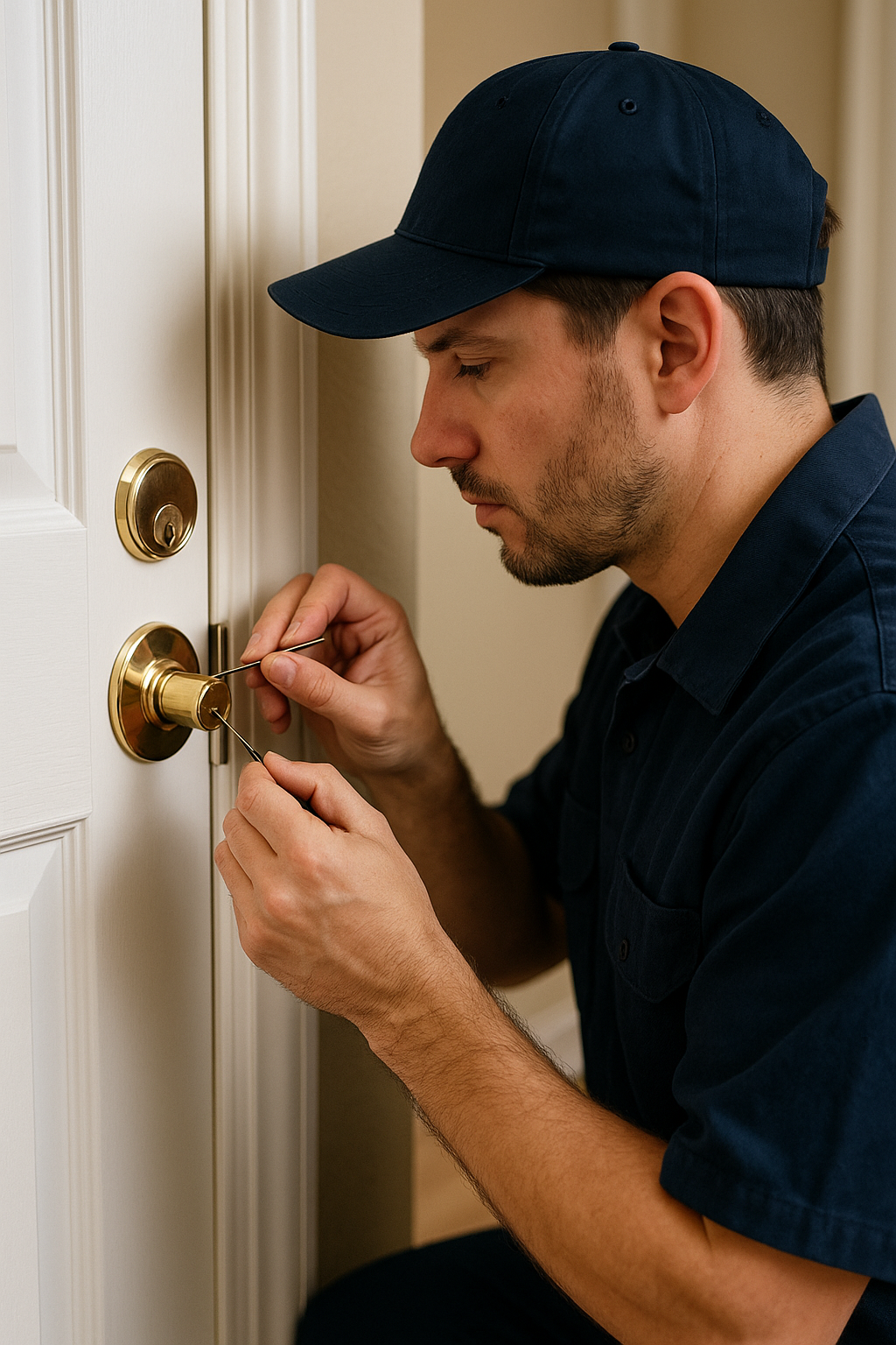 Locksmith Picking open a door